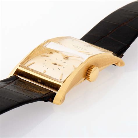 15000 patek philippe silver and gold|Patek Philippe, Attractive Tegola Rectangular Shape .